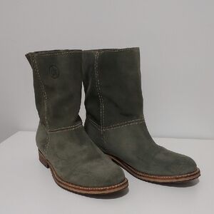 ITALIAN - ARMANI JEANS Green Suede Boots